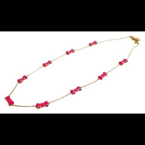 kate spade statement necklace - take a bow - pink